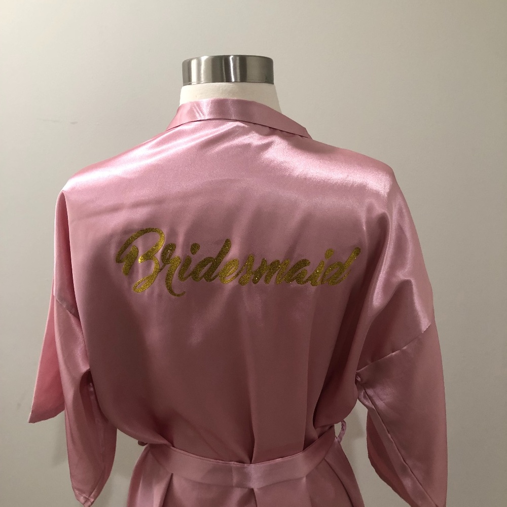 "Bridesmaid" Satin Robe